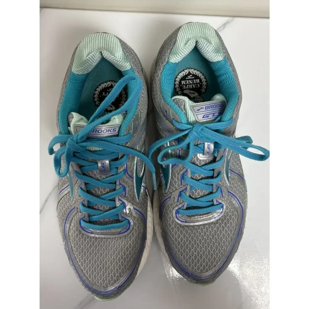 Brooks Adrenaline GTS‎ 15 Womens Running Shoes Gray Teal Size 9 Athletic